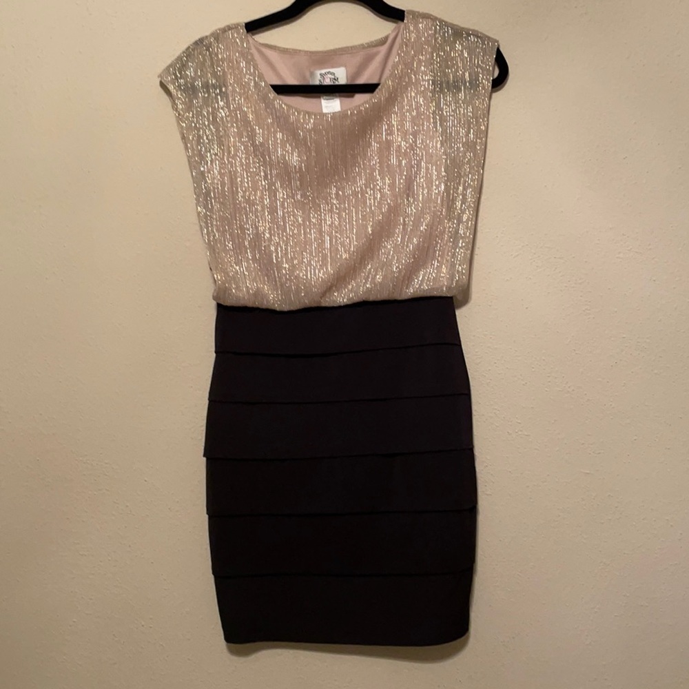 Gold and black dress